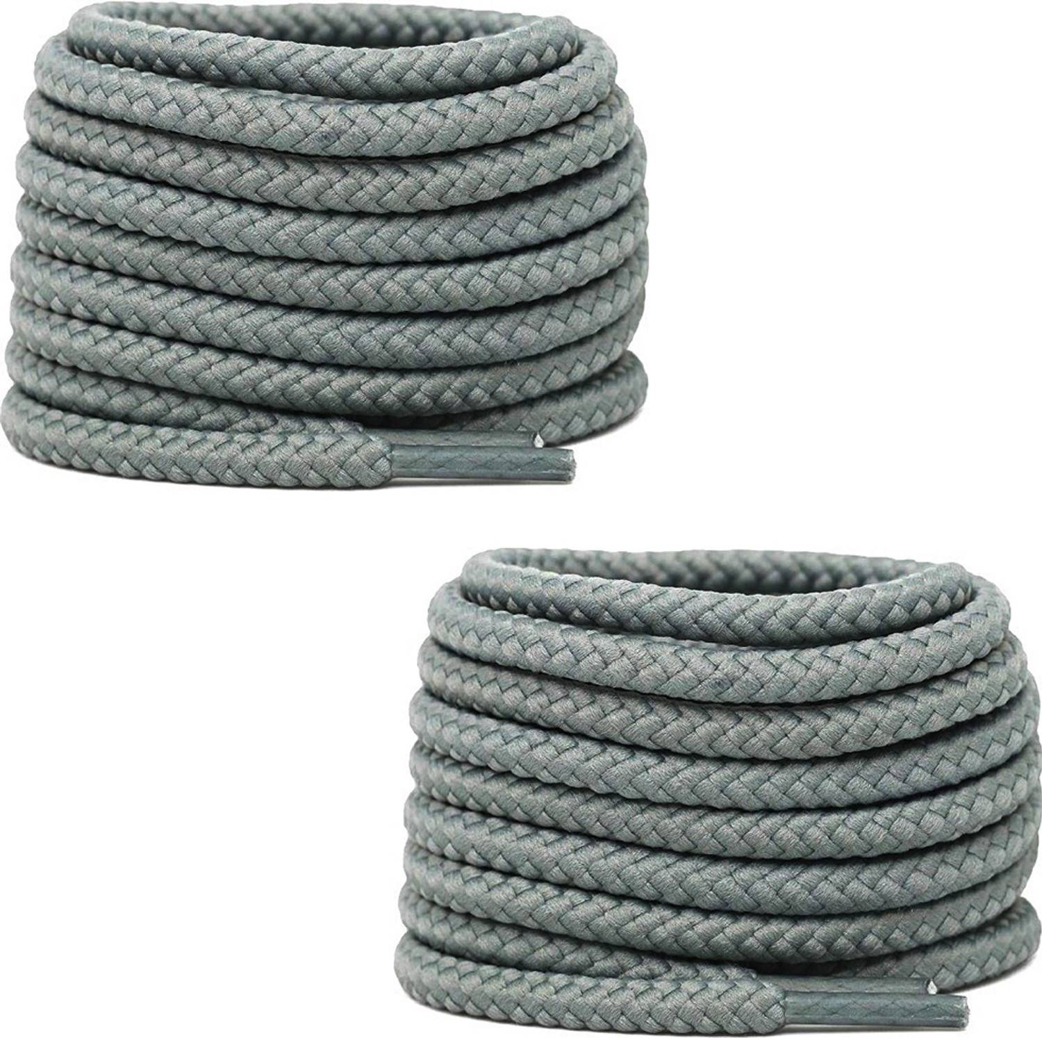 bilAnca Round 48 Inches Long Grey Formal Shoe Boot Strings Sneakers (2 Pairs) Shoe Lace
