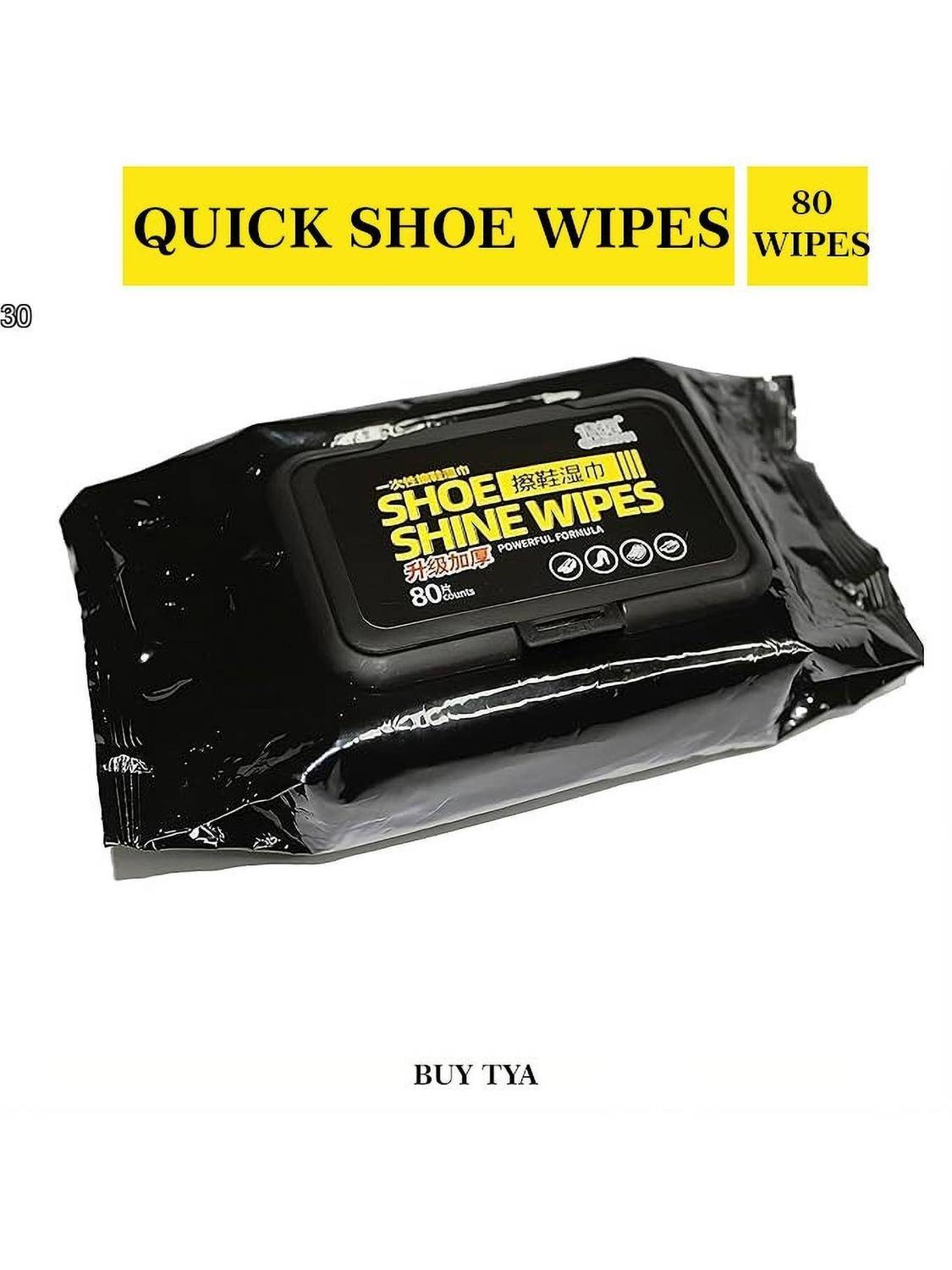 Buy TYA Shoe Shine Wipes 80 count – Durable Wet Wipes for Leather Care Synthetic Leather Shoe Cleaner
