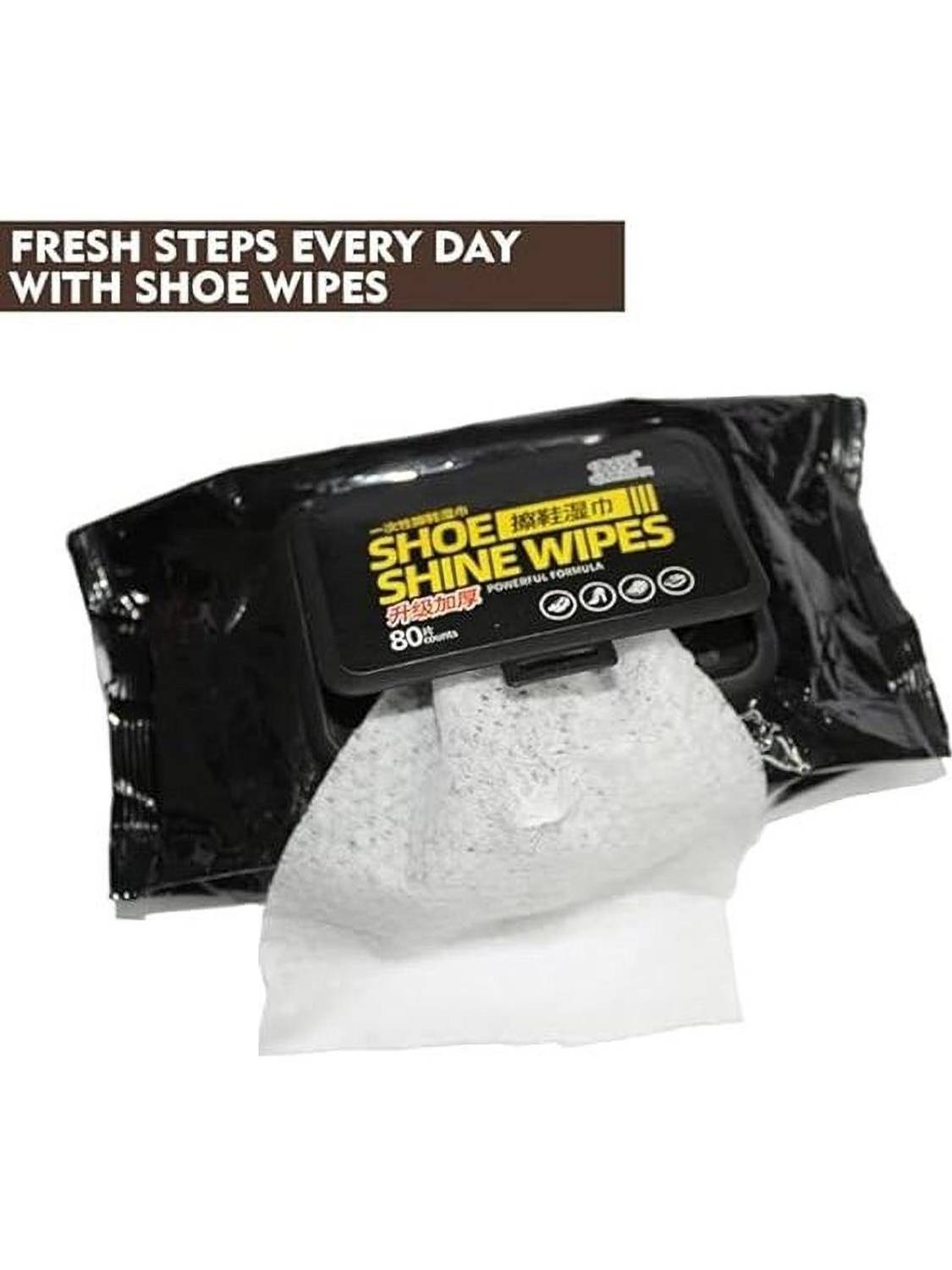 Budieggs Natural Sneaker & Shoe Cleaner Wipes - 1 Packs of 80 Canvas, Leather, Patent Leather, Sports, Synthetic Leather Shoe Cleaner