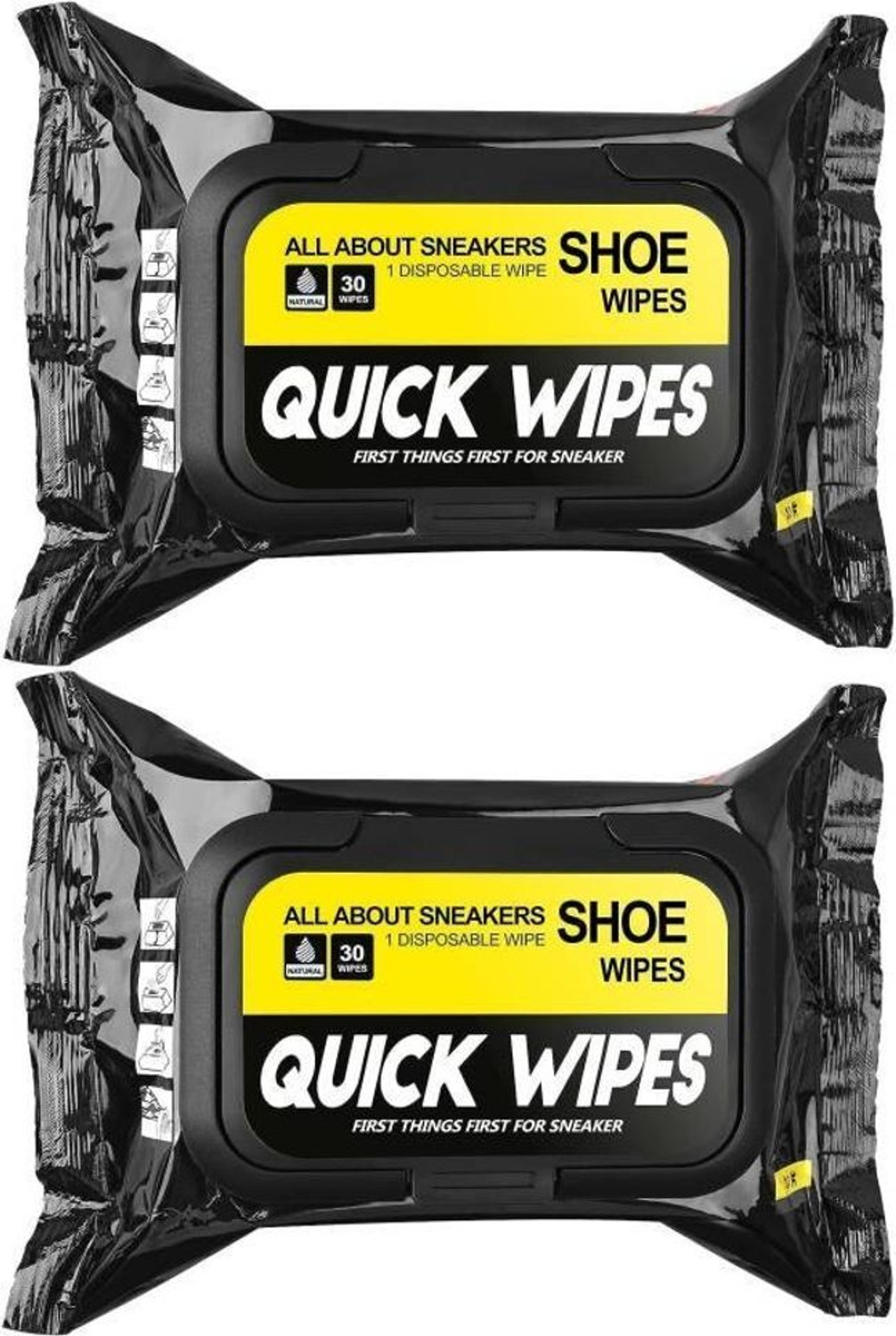 Image of FUSIONN Natural Portable Sneaker Cleaner Shoe Wipes- (1 Packs of 80) Cleaner