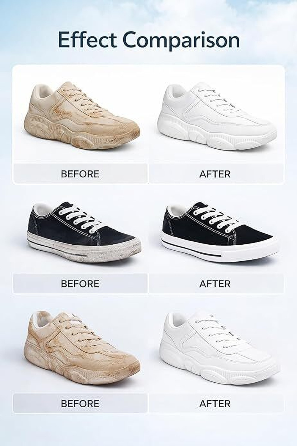 Image of MahiOY 1 Pack Portable Sneaker and Shoe Cleaning Wipes, Disposable Footwear Cleaner Kit Canvas, Leather, Nubuck, Patent Leather, Sports, Suede, Synthetic Leather, Velour Shoe Cleaner
