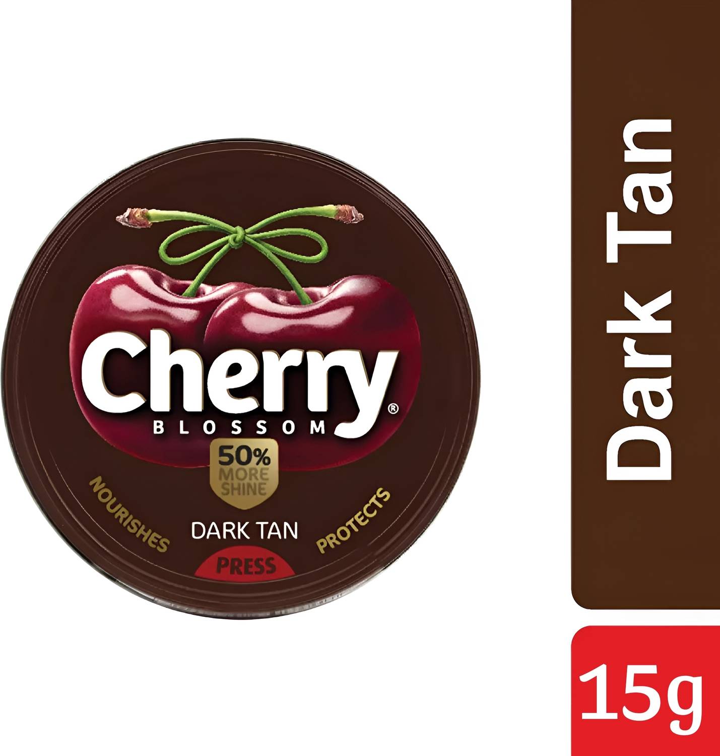 Cherry Blossom Dark Tan Wax Shoe Polish 60g - Image 2