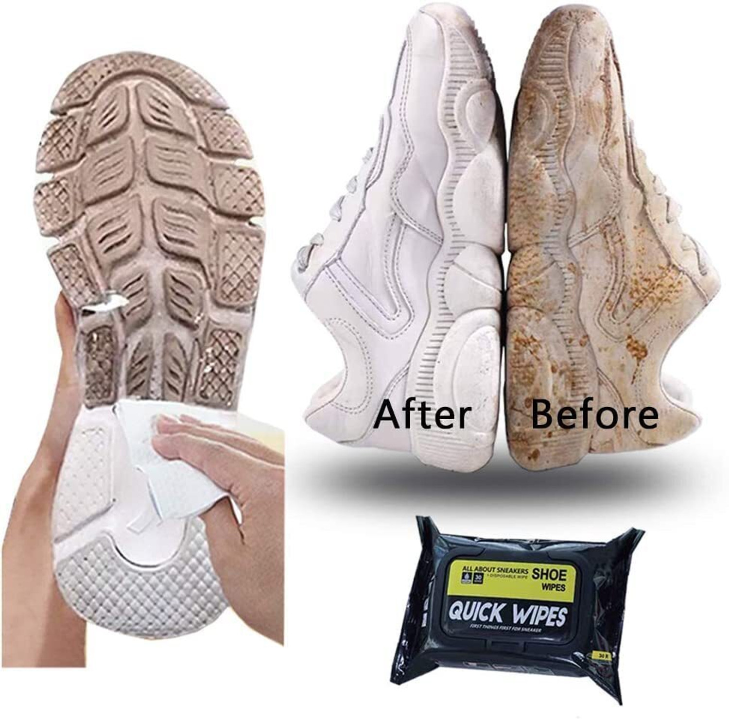 Image of KriVat White shoes wipes Cream with Sponge Combo Pack Wipes 80Pcs & Cream 260GM Sports Shoe Cream