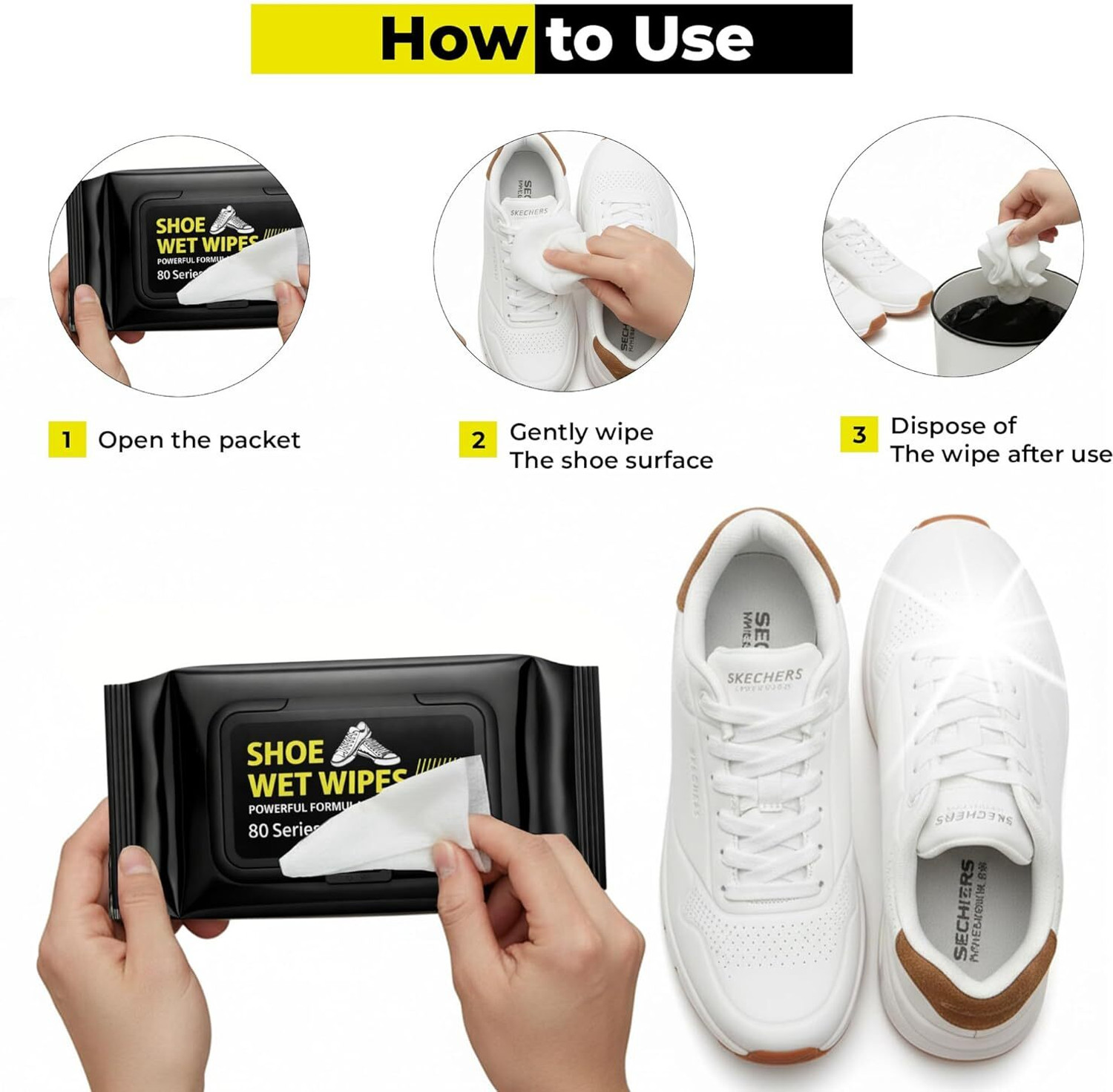 Image of Bluejack Shoe Wipes Wipes (2 Pack of 160 Pcs) Instant Cleaner Shoe Cleaning Wipes Cleaner