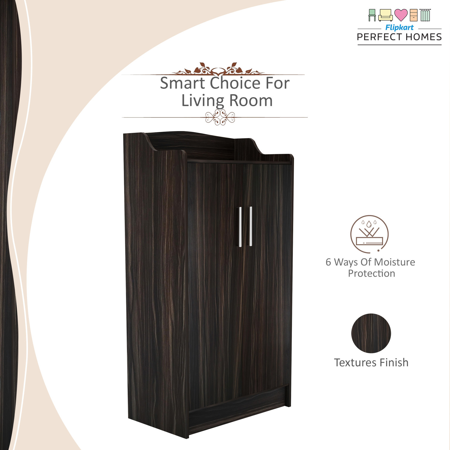 Image of Flipkart Perfect Homes Wellington Engineered Wood Shoe Rack