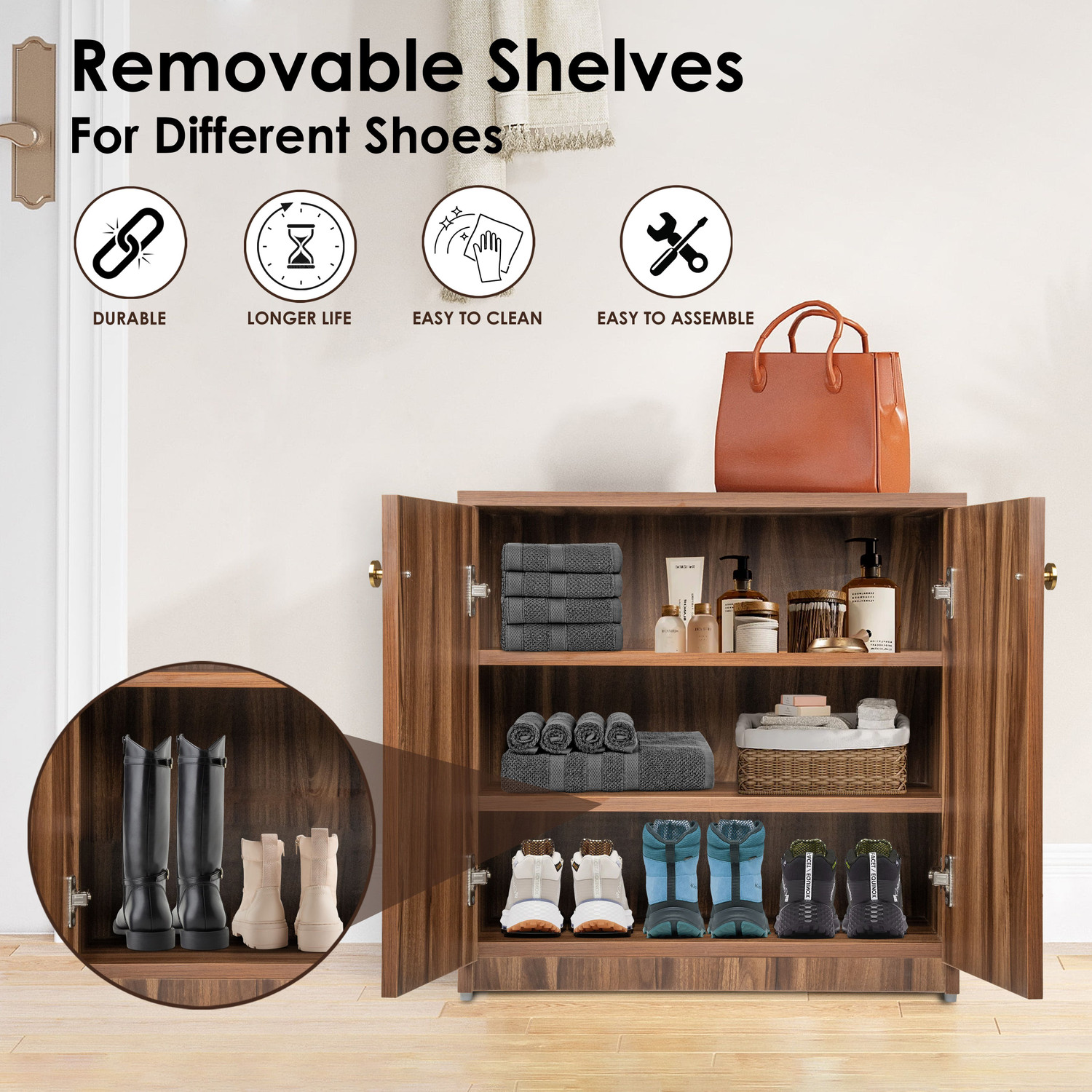 Image of Urbanovia Engineered Wood Shoe Rack