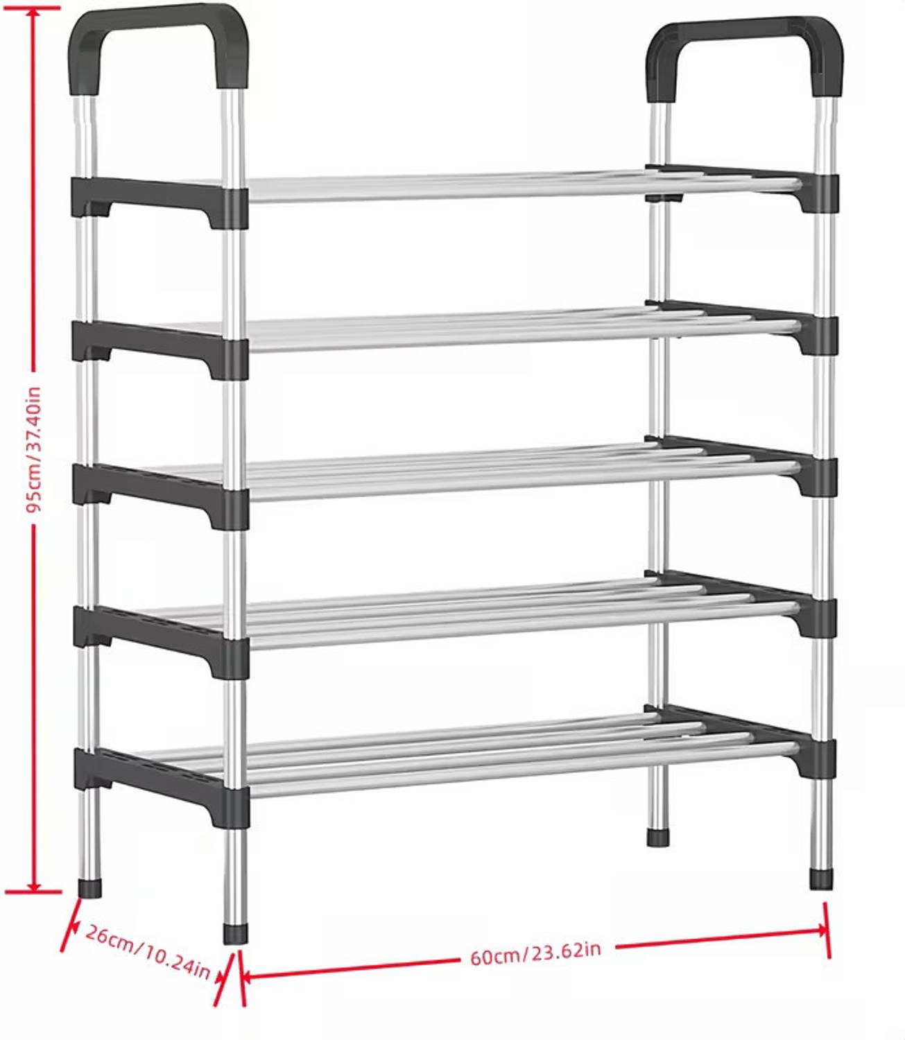 ADIXEL 5 Layer Multi-Purpose Shoe Rack with Door - Image 2