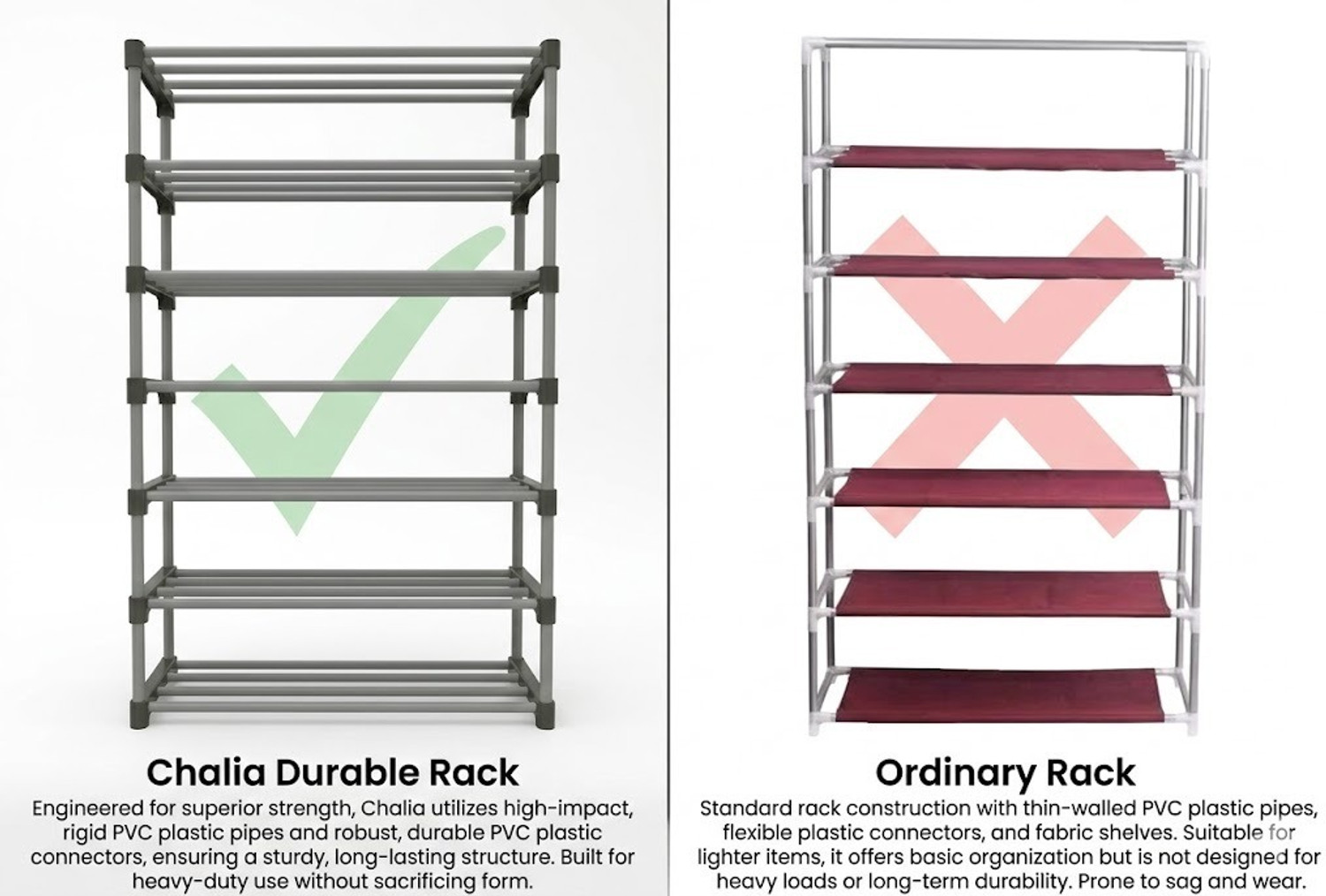Image of Chalia Black color 6 layer Shoe rack Plastic Shoe Rack looks Attractive Plastic Shoe Stand