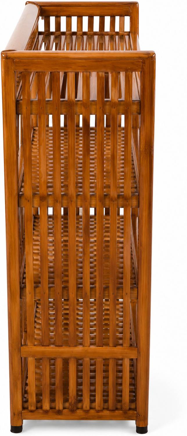 ALVRIQ 4 Tier Bamboo Shoe Rack Brown - Image 3