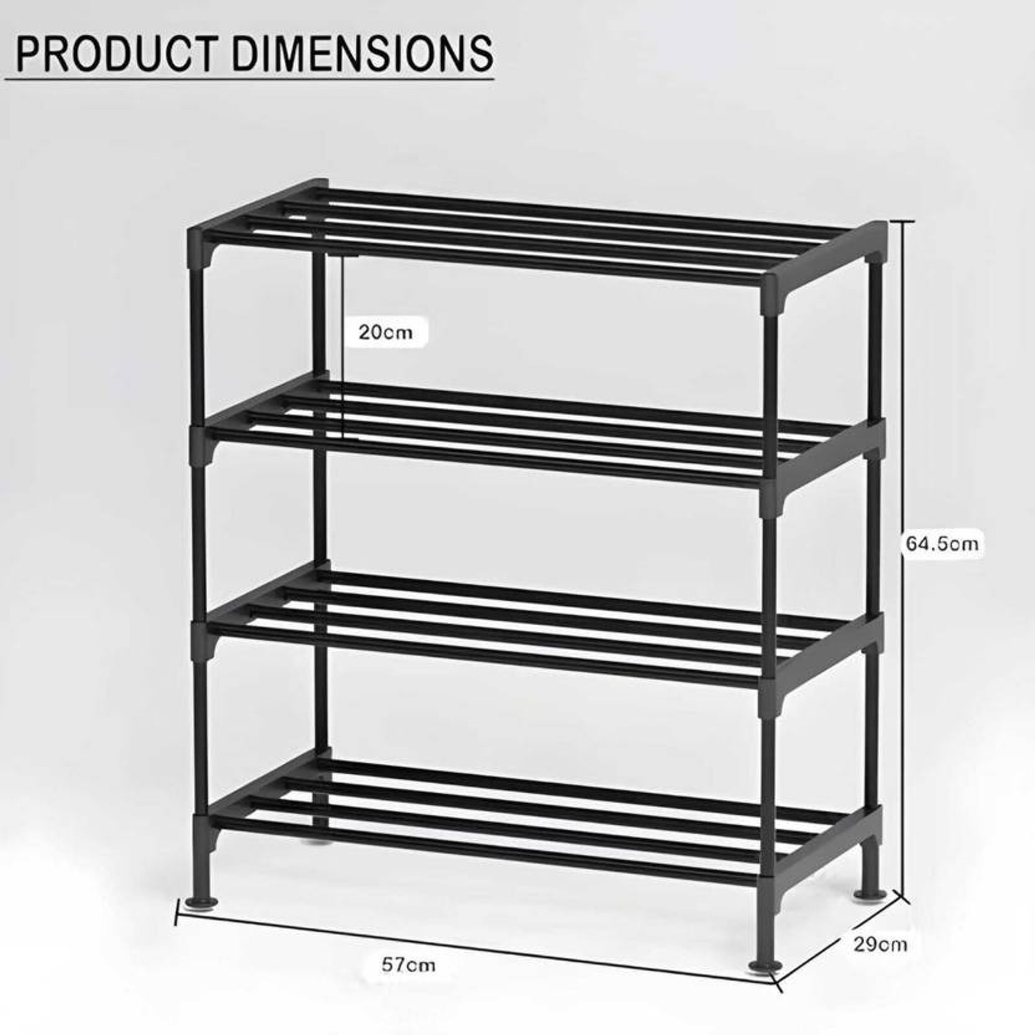 Image of Plexus enterprises Shoe Stand For plastic 4 layer Plastic Shoe Stand