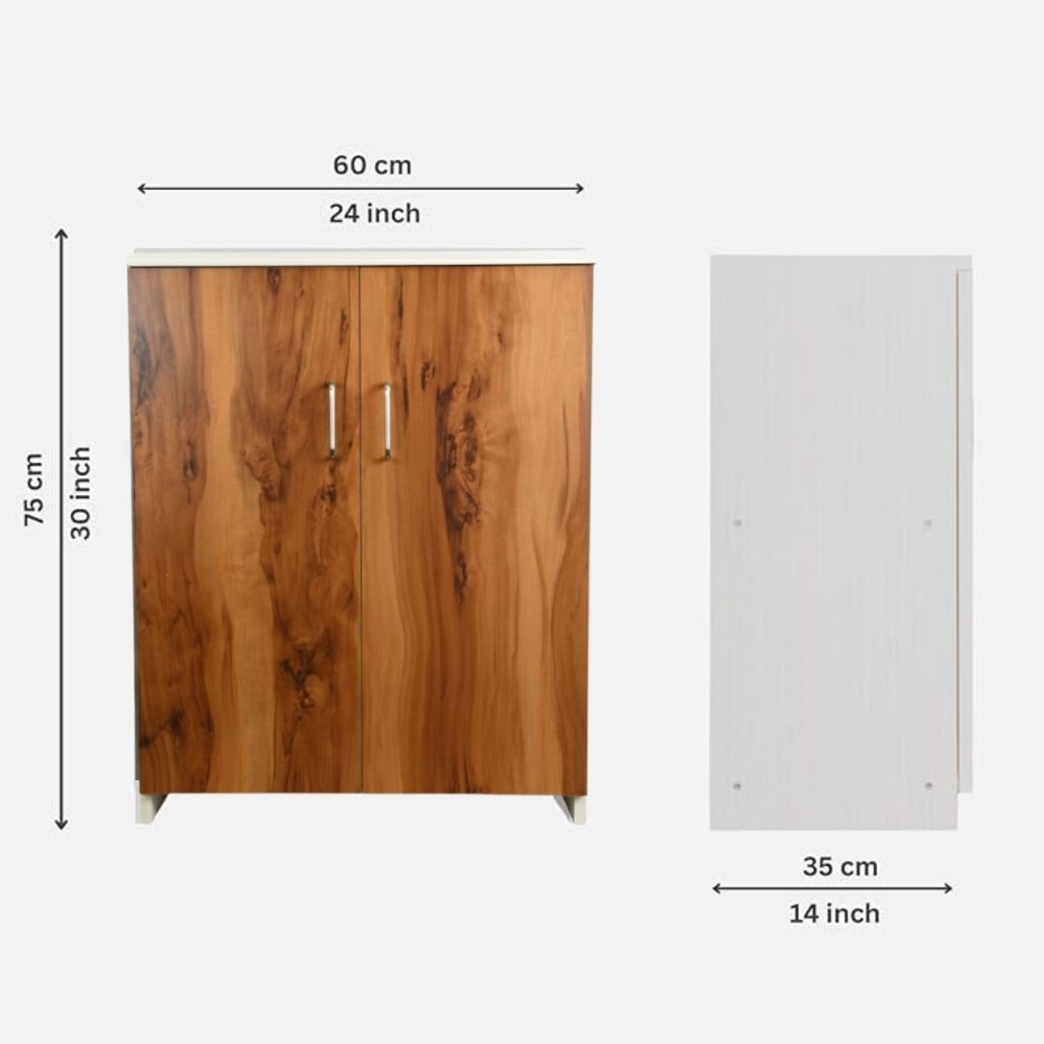 Image of BLACKWOODS 2 Doors with 4 Shelfs Multipurpose Cabinet with Termite Resistance Engineered Wood Shoe Stand
