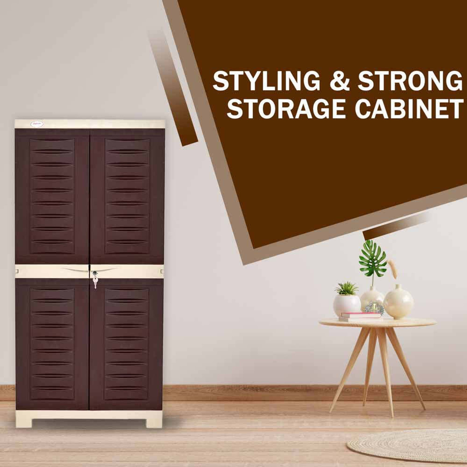 Image of Supreme Maa Durga Fusion 2 Shoerack Plastic Shoe Rack (Globus Brown, 6 Shelves, DIY(Do-It-Yourself))