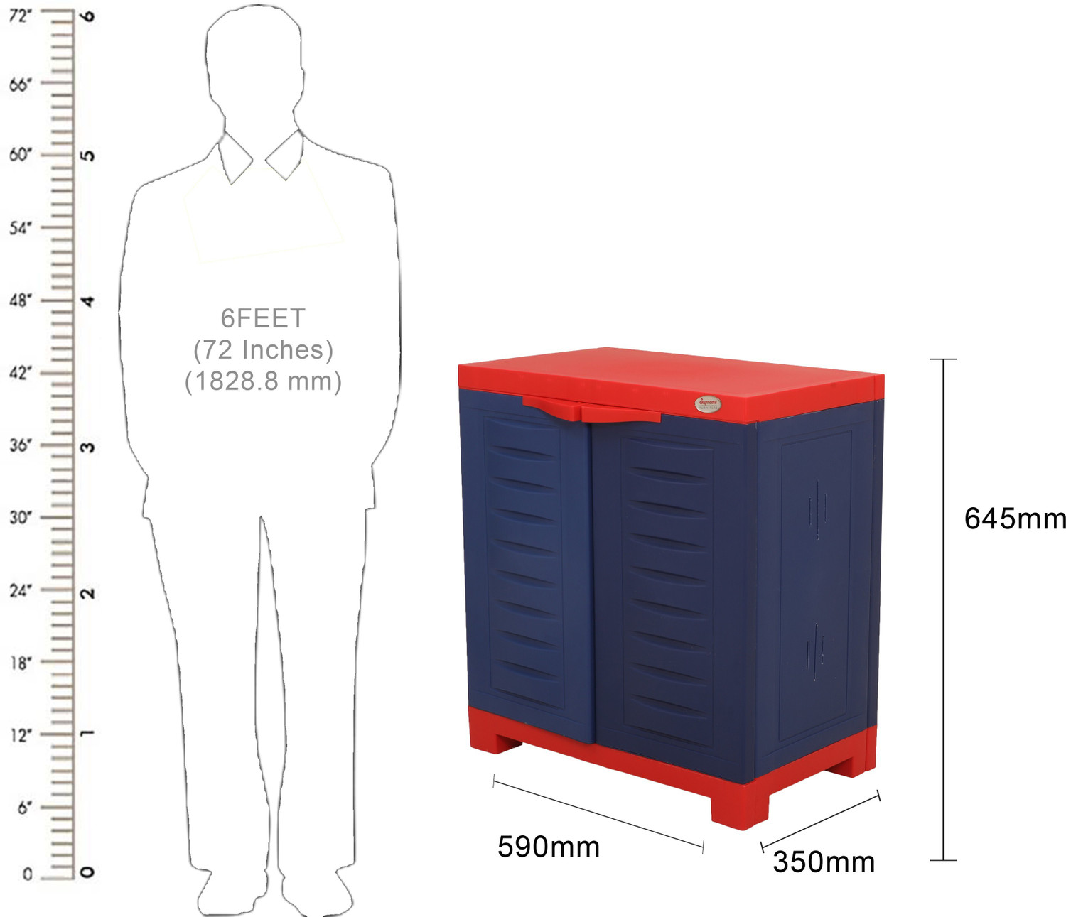 Image of Supreme Furniture Fusion SR 1 Plastic Shoe Rack