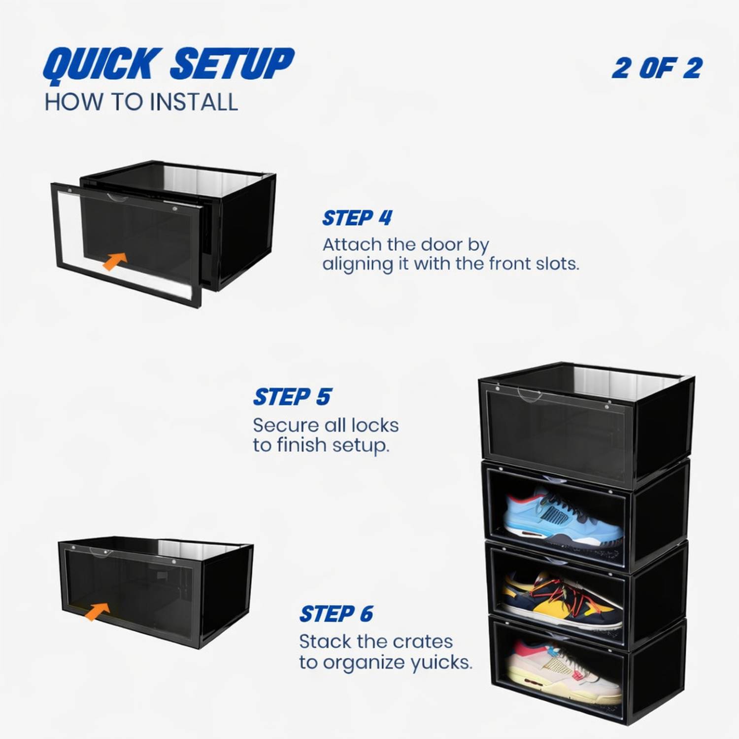 Uraxo Magnetic Sneaker Box Matte Black - Image 5