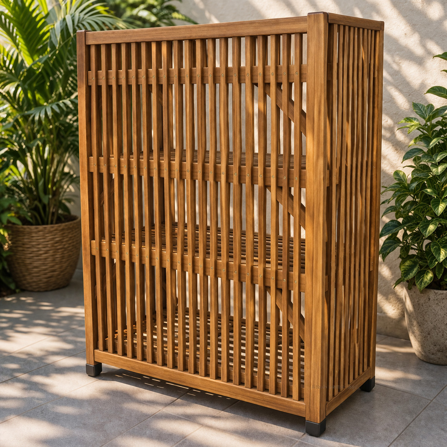 Image of Areeb Ali Traders 4 Tier Multipurpose Storage Rack for Kitchen Bathroom Home Organiser Shelf Bamboo Collapsible Shoe Stand