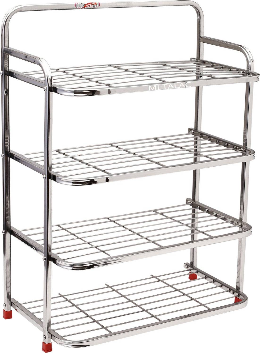 METALAC 4-Shelf Wall-Mounted Metal Kitchen Rack - Image 1