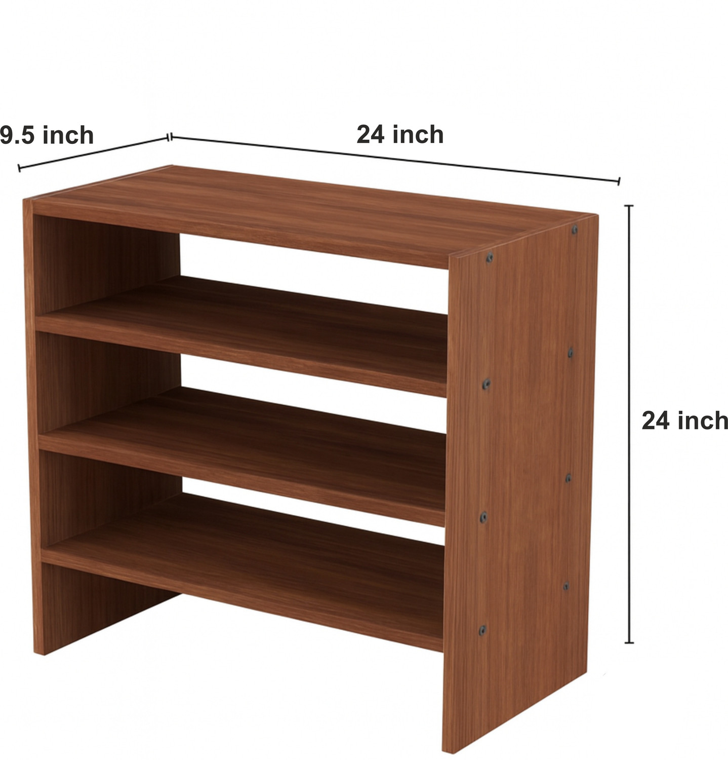 Image of Enigmatic Woodworks 4 Shelves Shoe Rack Organizer for home , Stand for 8-16 Pairs, wooden Shoe stand Engineered Wood Collapsible Shoe Stand