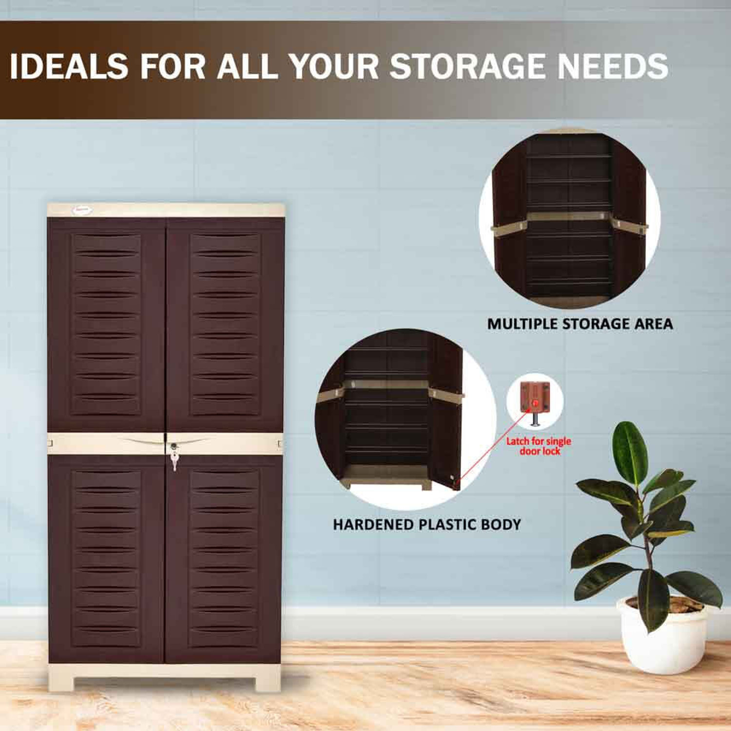 Image of Supreme Maa Durga Fusion 2 Shoerack Plastic Shoe Rack (Globus Brown, 6 Shelves, DIY(Do-It-Yourself))