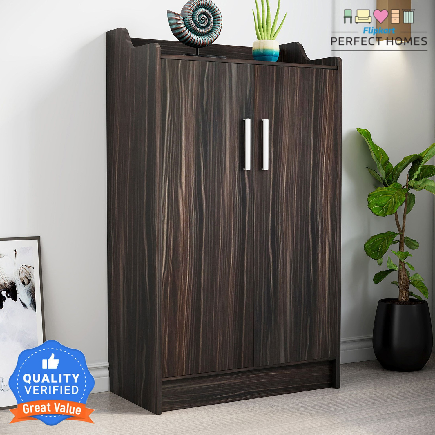 Image of Flipkart Perfect Homes Wellington Engineered Wood Shoe Rack