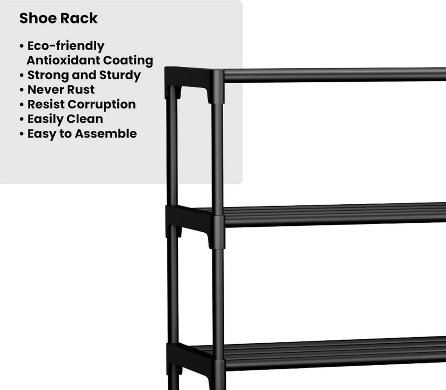 Image of Xevansor Shreejikart DIY Assembly Shoe Rack Plastic Collapsible Shoe Stand