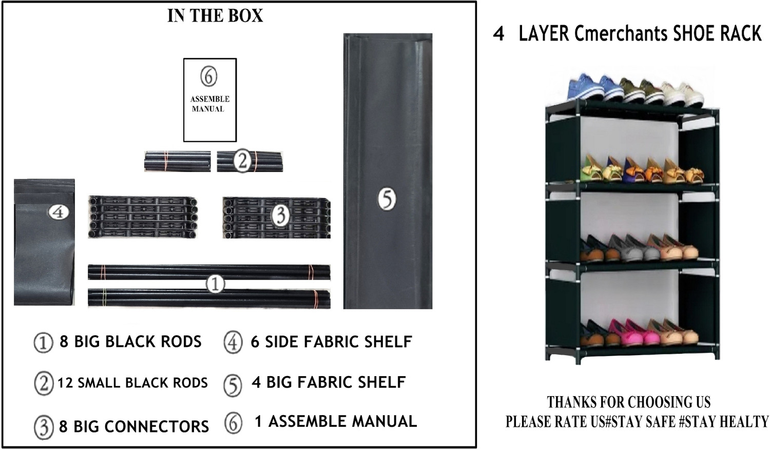 Image of CMerchants Metal Collapsible Shoe Stand
