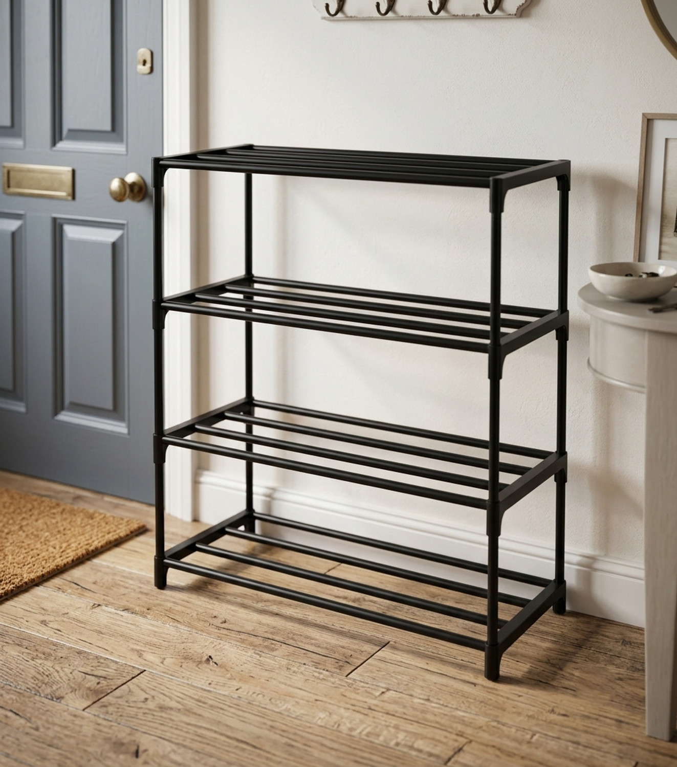 Image of Xevansor Shreejikart DIY Assembly Shoe Rack Plastic Collapsible Shoe Stand