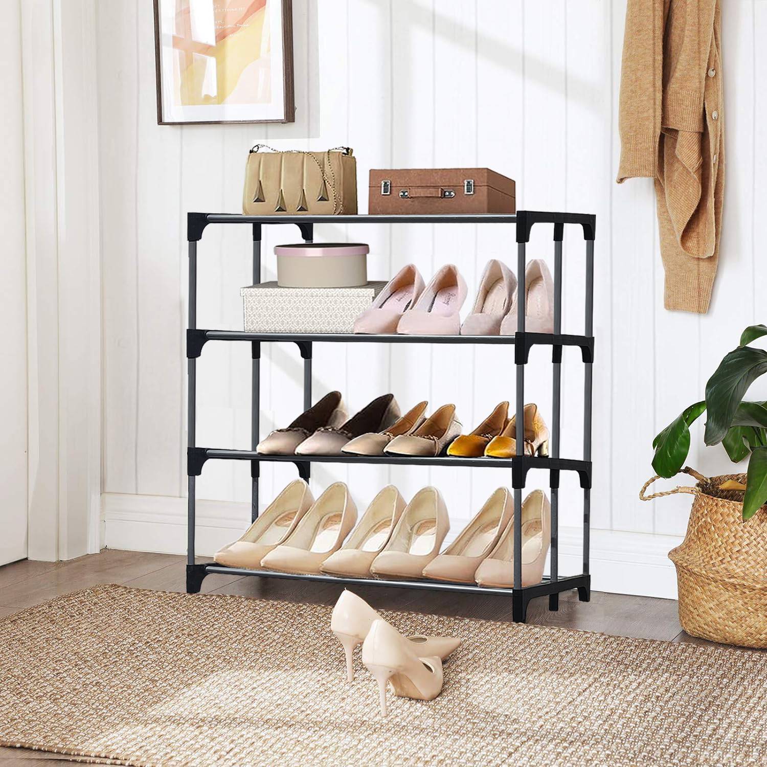 BHIMADA Metal Collapsible Shoe Stand