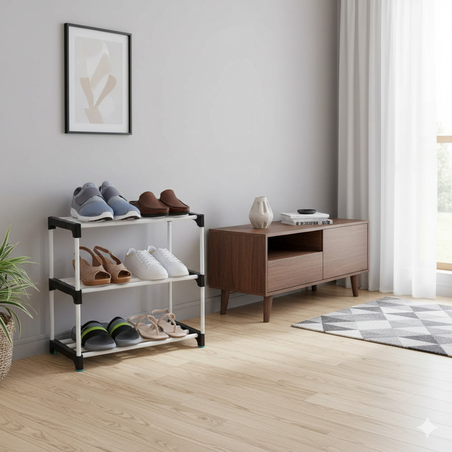 Image of ZENVEXYO Plastic Open Book Shelf
