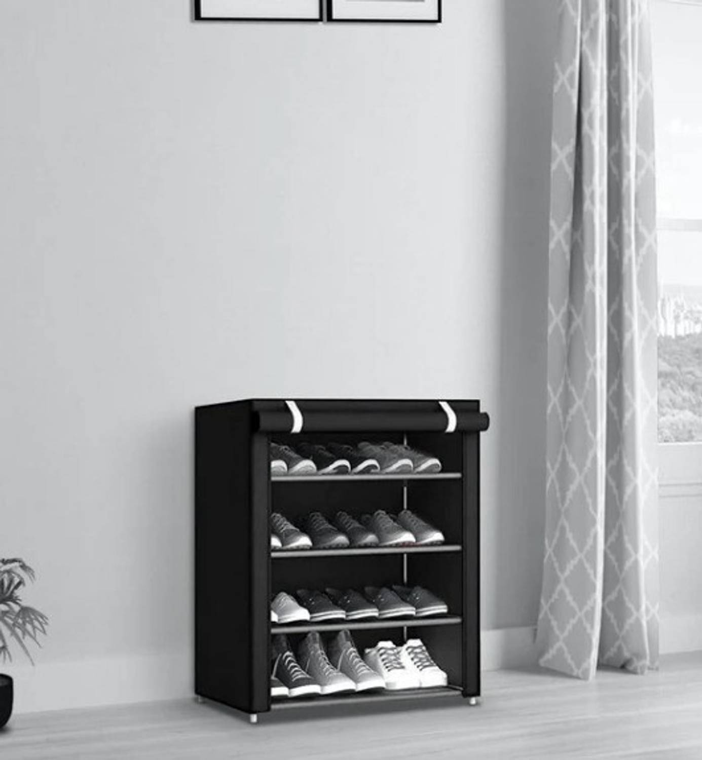 BHIMADA Metal Collapsible Shoe Stand