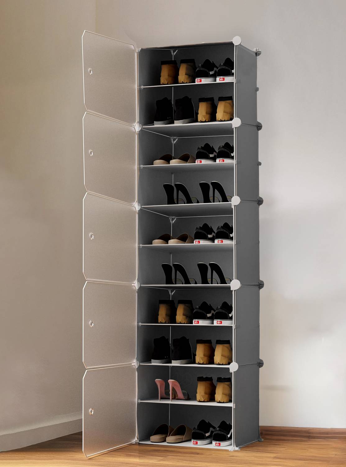 Semizoxis 10-Shelf-10-Door Shoe Rack With Door, Plastic Shoe Rack For Home , Shoe Stand Metal, Plastic Shoe Rack Price in India - Buy Semizoxis 10-Shelf-10-Door Shoe Rack With Door, Plastic Shoe Rack For Home , Shoe Stand Metal, Plastic Shoe Rack online at Flipkart.com
