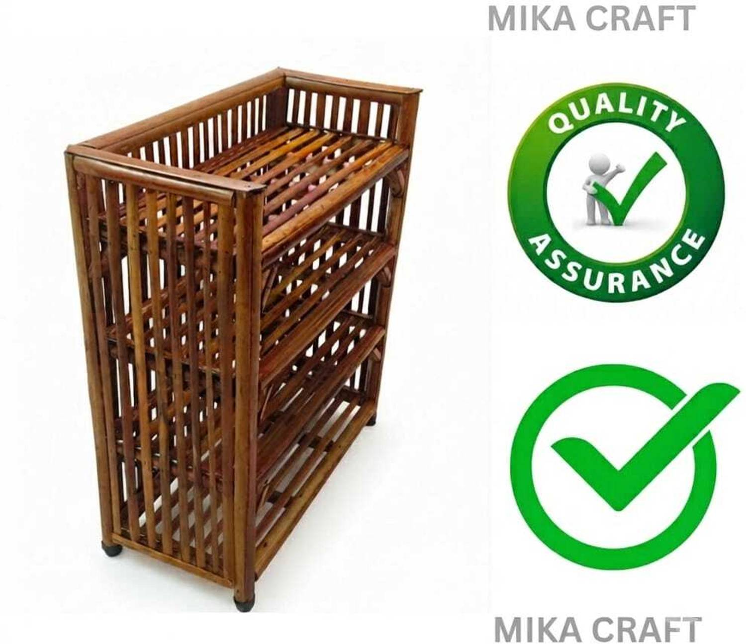 MIKA Bamboo 4 Shelf Multipurpose Rack - Image 3