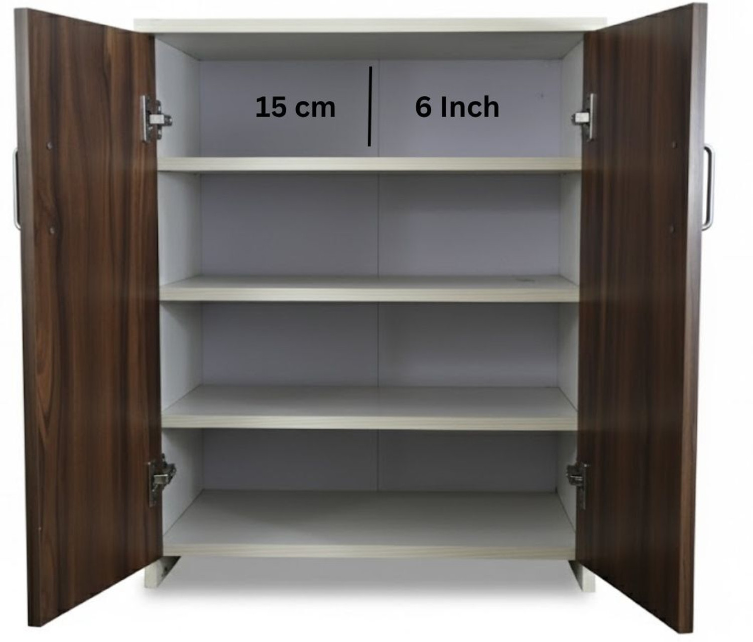 Image of SPECIALITY PANELS 2 Doors with 4 Shelfs Multi-Purpose Standing Home Organizer Engineered Wood Shoe Rack