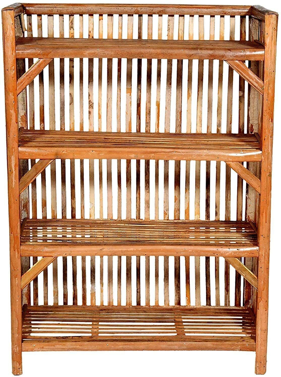 Image of Danish Danish Wooden Shelf Bamboo Bamboo Shoe Stand