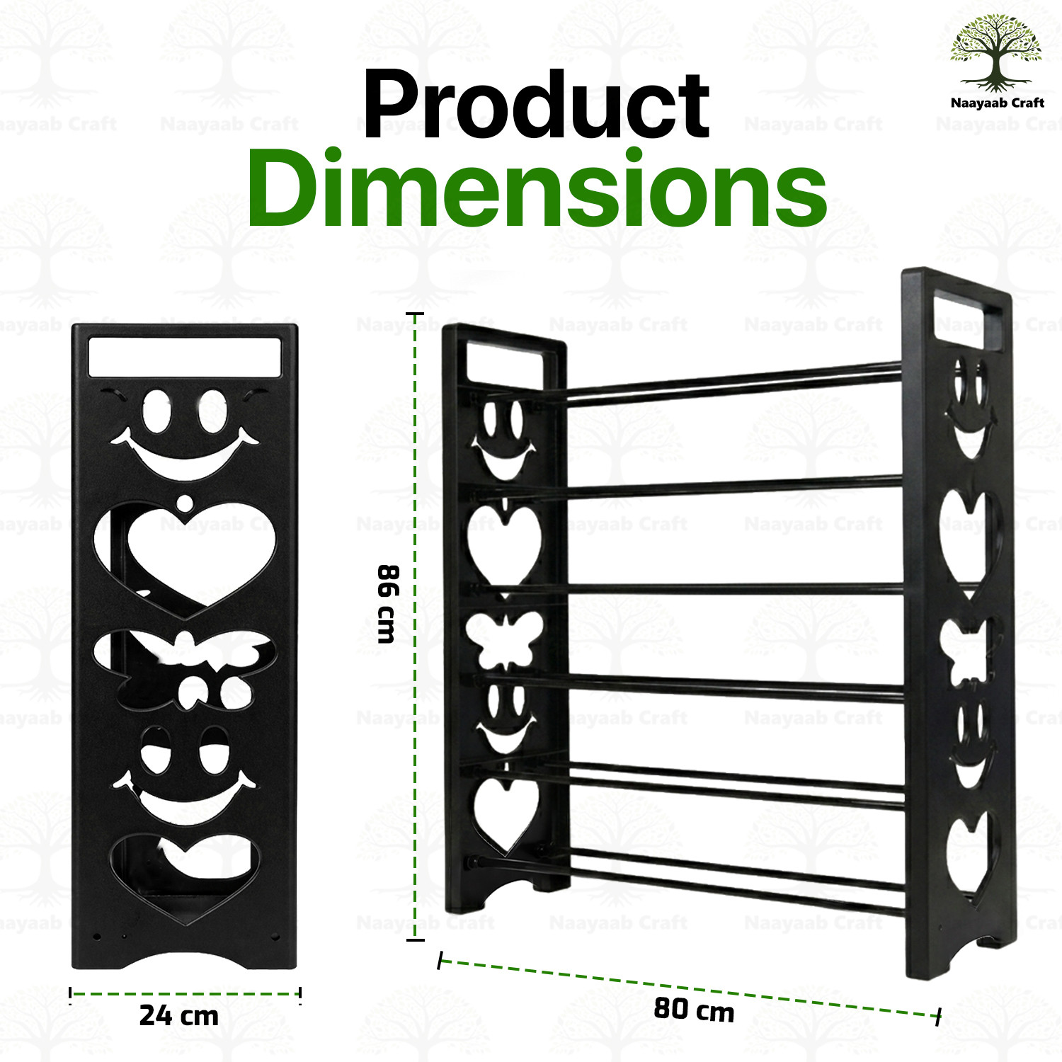 Image of Naayaab Craft Elegant 6-Tier Shoe Rack for Efficient Home Organization Metal, Plastic Shoe Rack