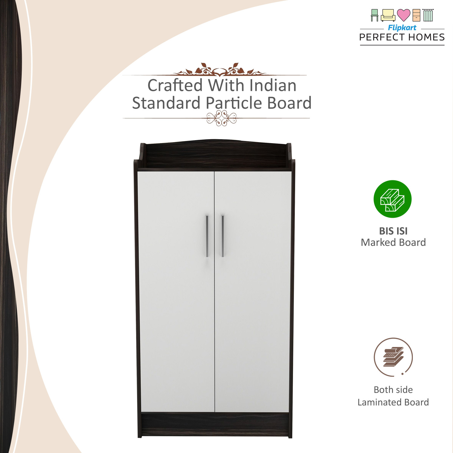 Image of Flipkart Perfect Homes Wellington Engineered Wood Shoe Rack