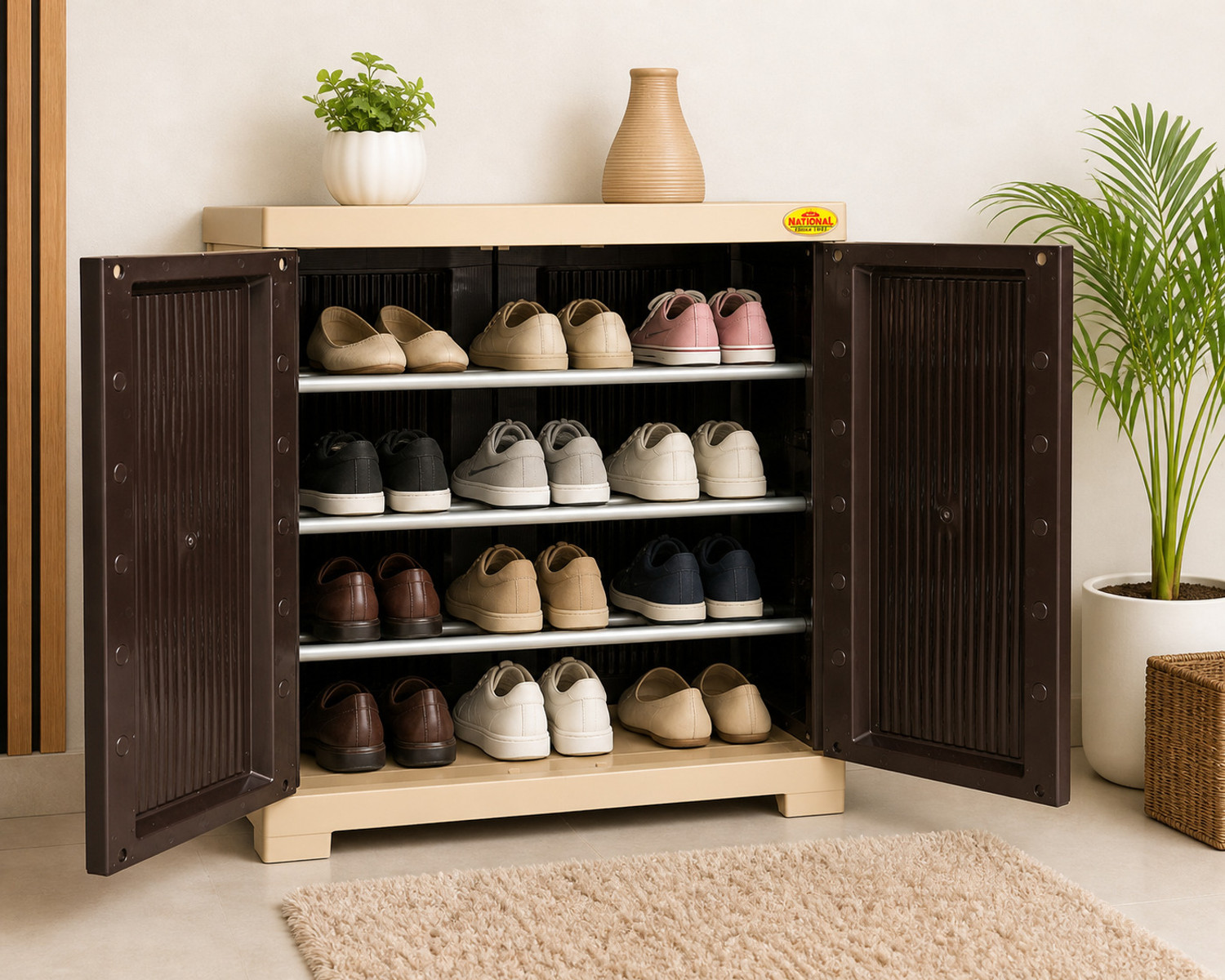 Image of NP NATIONAL Since 1952 Plastic Shoe Rack
