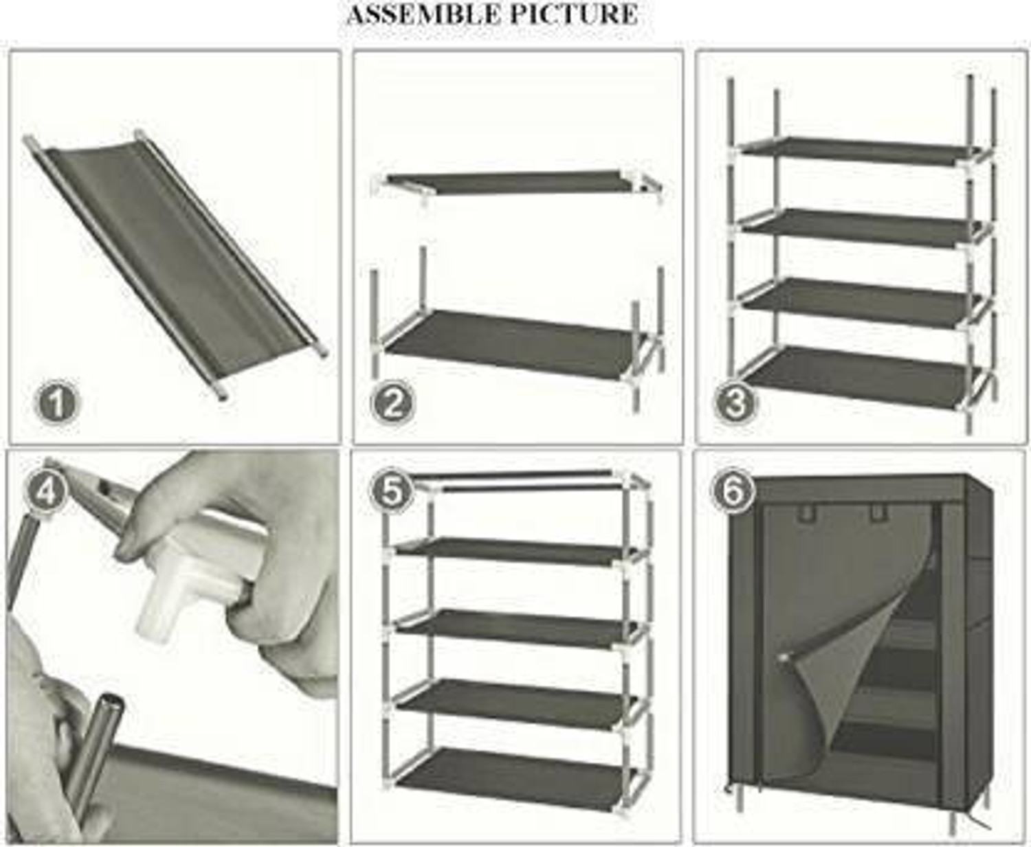 Image of GlowSilk PVC Collapsible Wardrobe