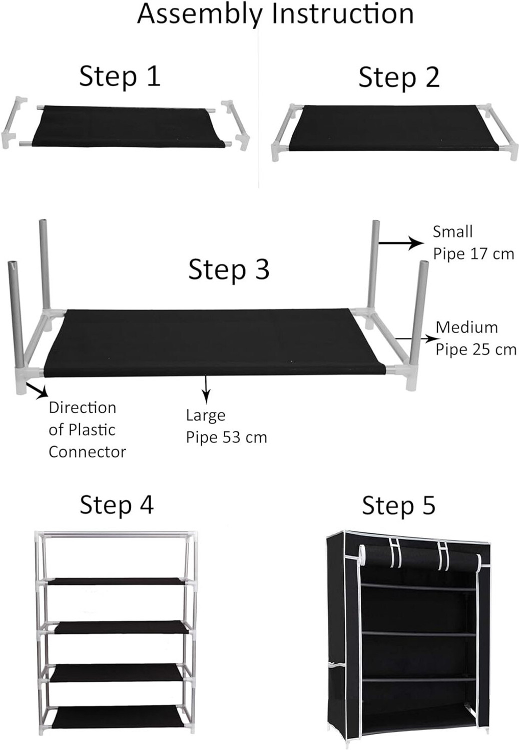 Image of BRANTOX BRANTOX 5 layer Plastic PIPE SHOE STAND Plastic Shoe Stand Plastic Shoe Stand