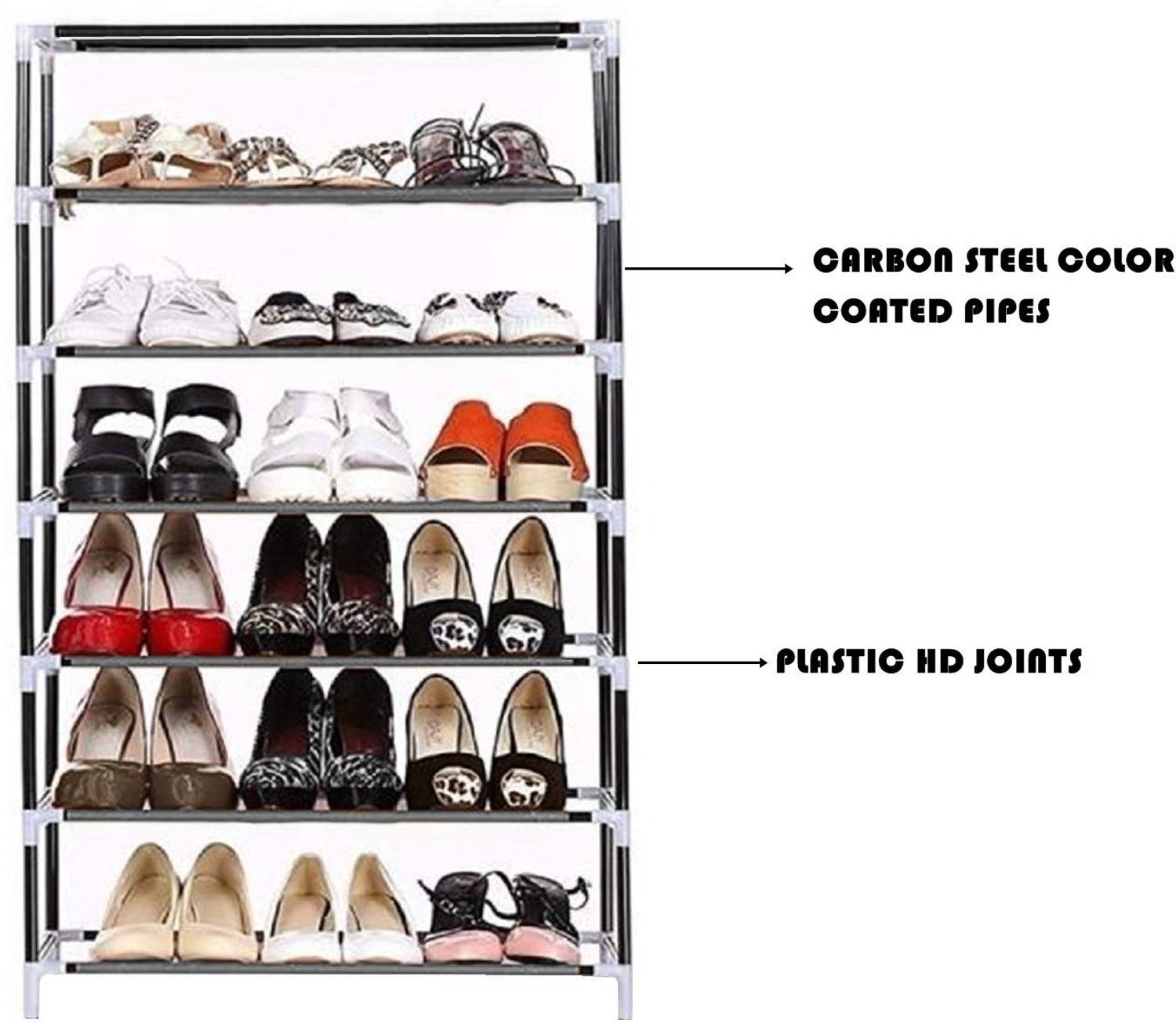 FurniGully 6 Layer Metal Shoe Stand - Image 2