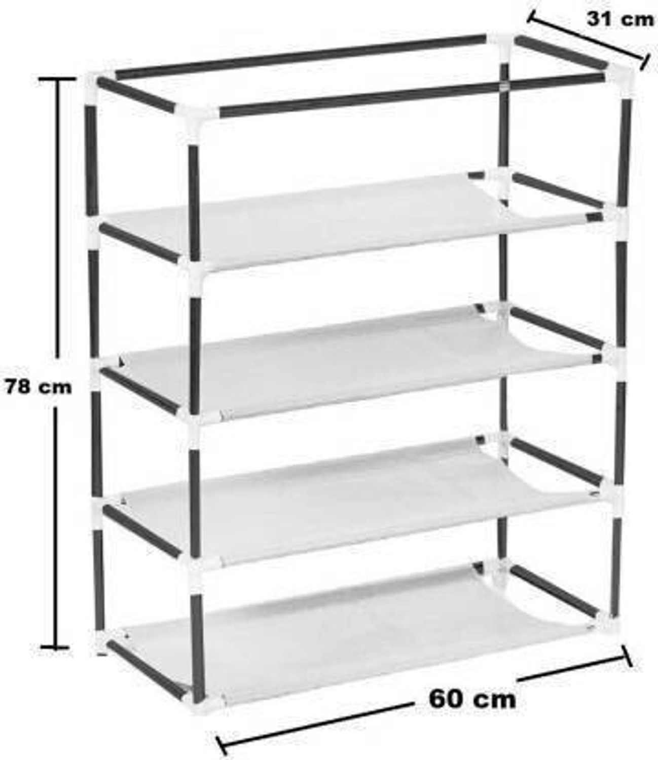 Image of ZENVEXYO 4 Shelf PVC Pipe shoe stand Plastic Shoe Stand