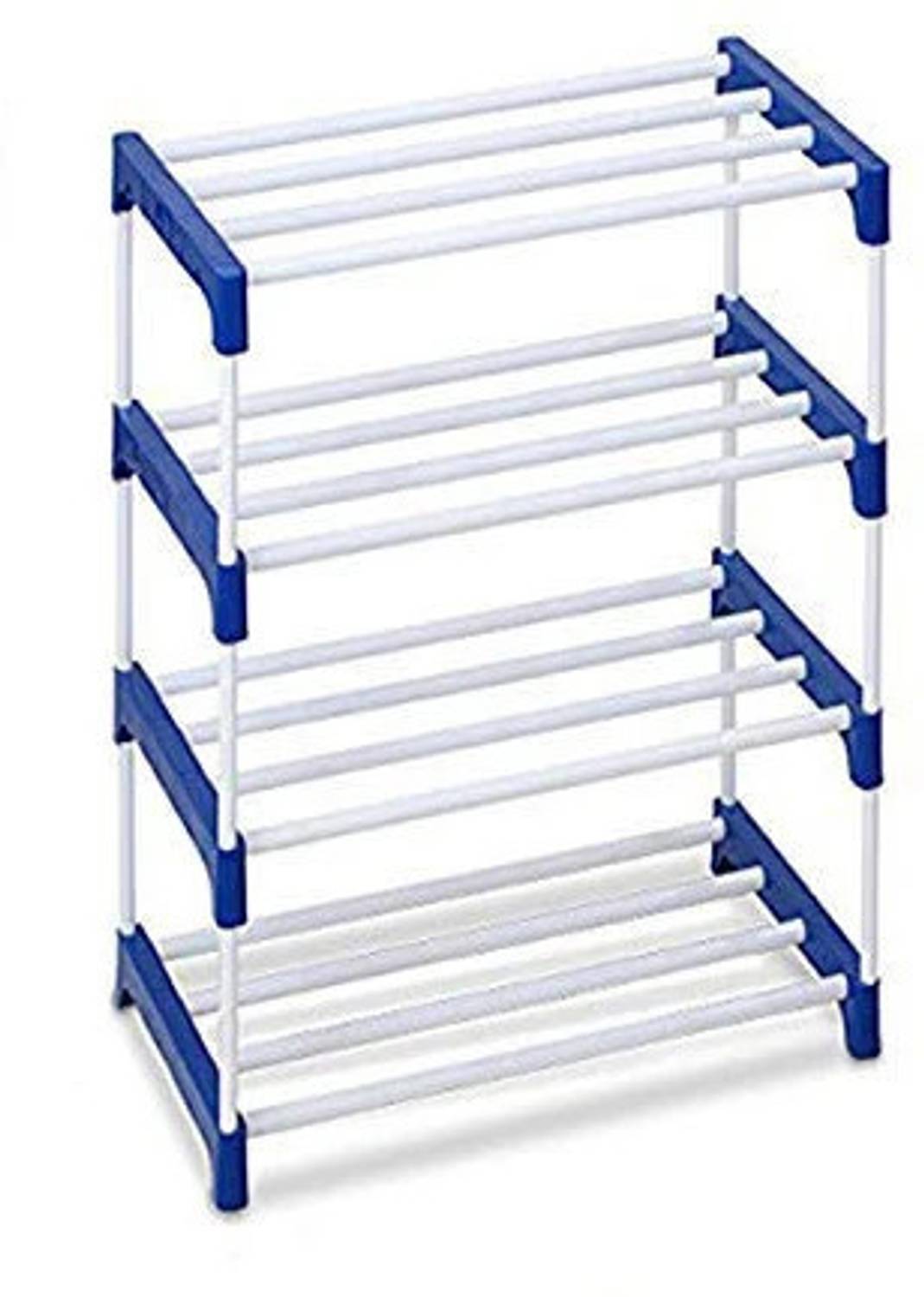 BRANTOX Shoe Rack Stand Plastic Blue 4 Step Plastic Shoe Stand