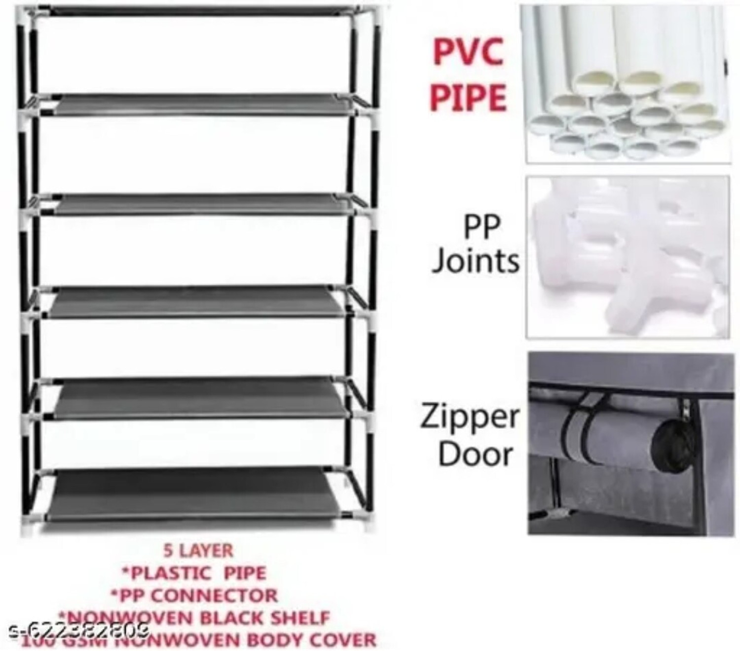 Image of Shaym ji 5LAYER PVC PLASTIC SHOERACK Plastic Shoe Stand