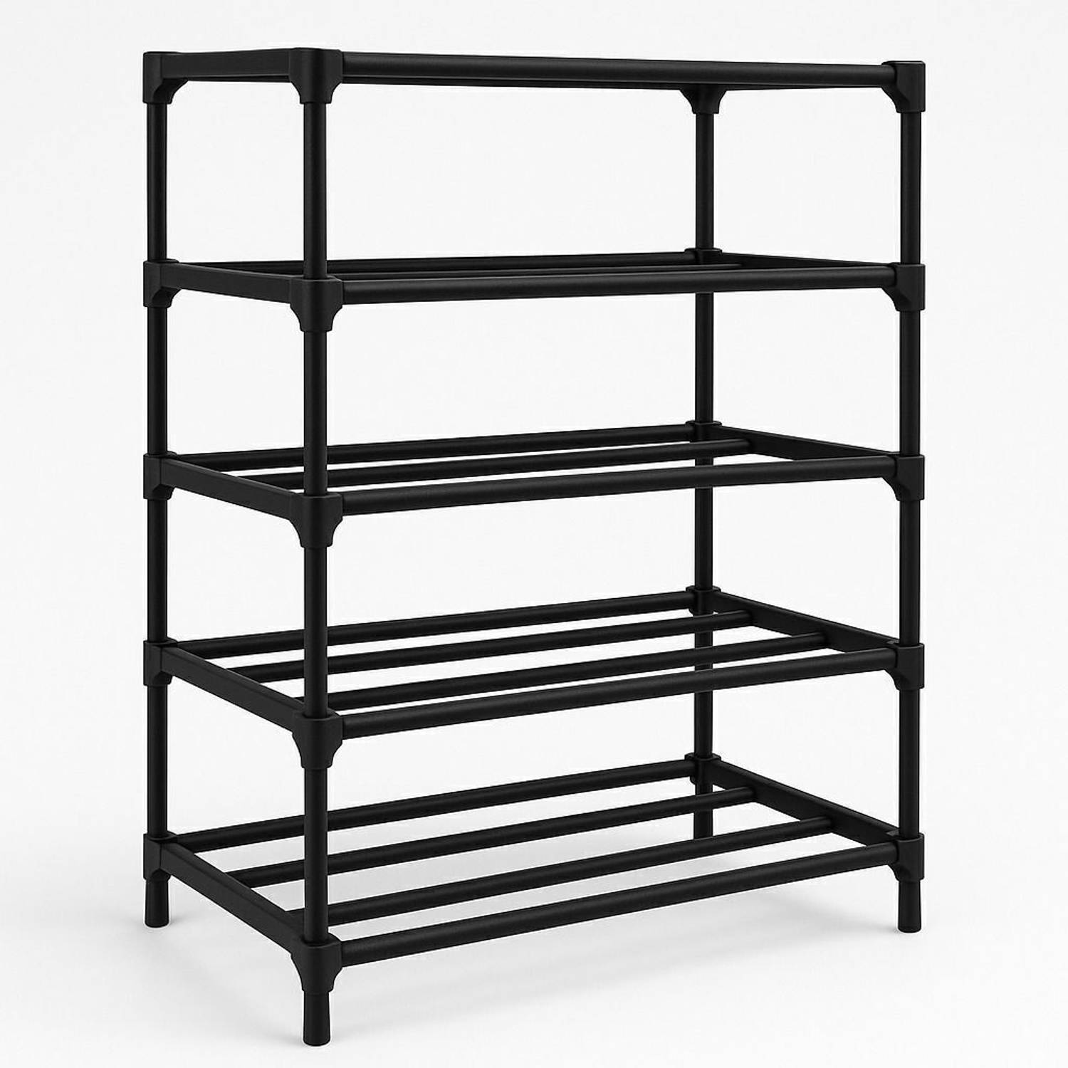 RKE 5-Layer ,Shoe, Cloth & Book Rack Plastic Shoe Stand (black, 5