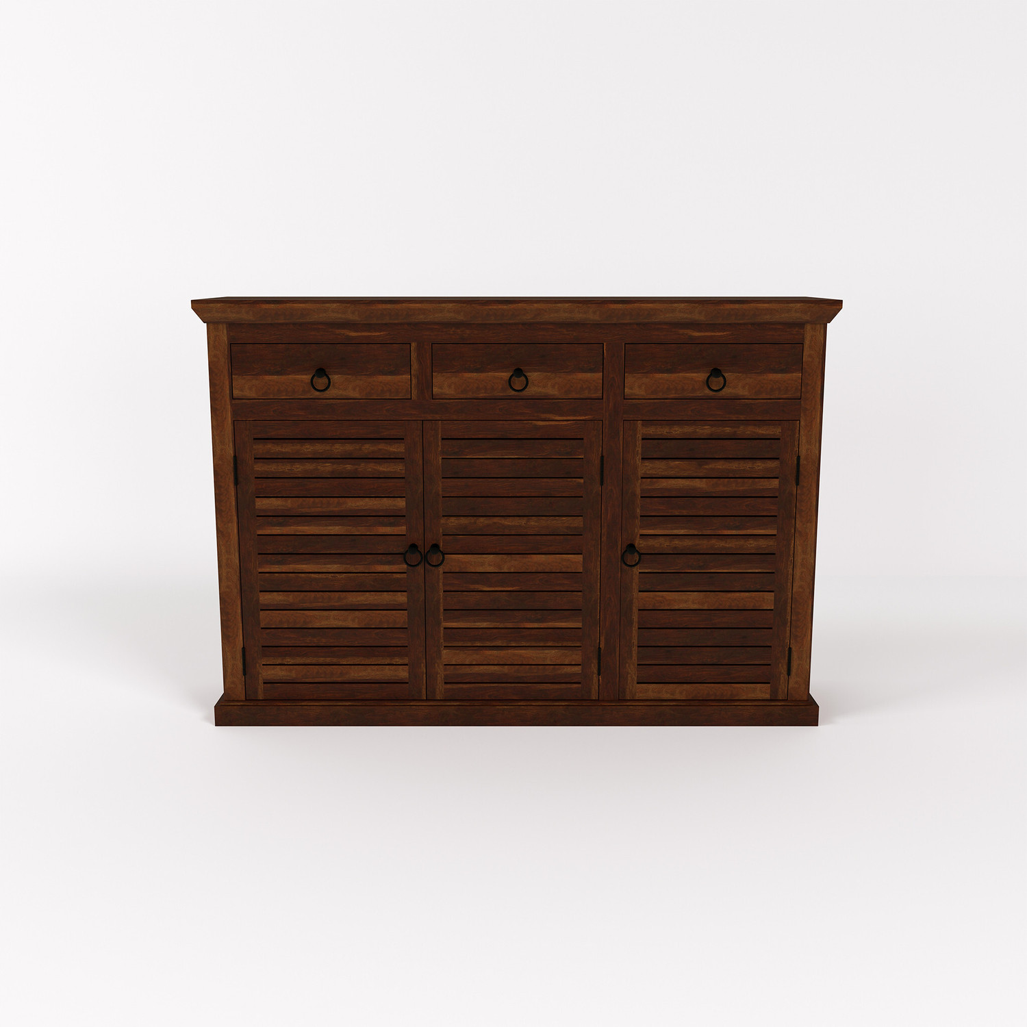Image of WOODSTAGE Solid Sheesham Wood Shoe Rack with Drawer Storage Solid Wood Shoe Rack