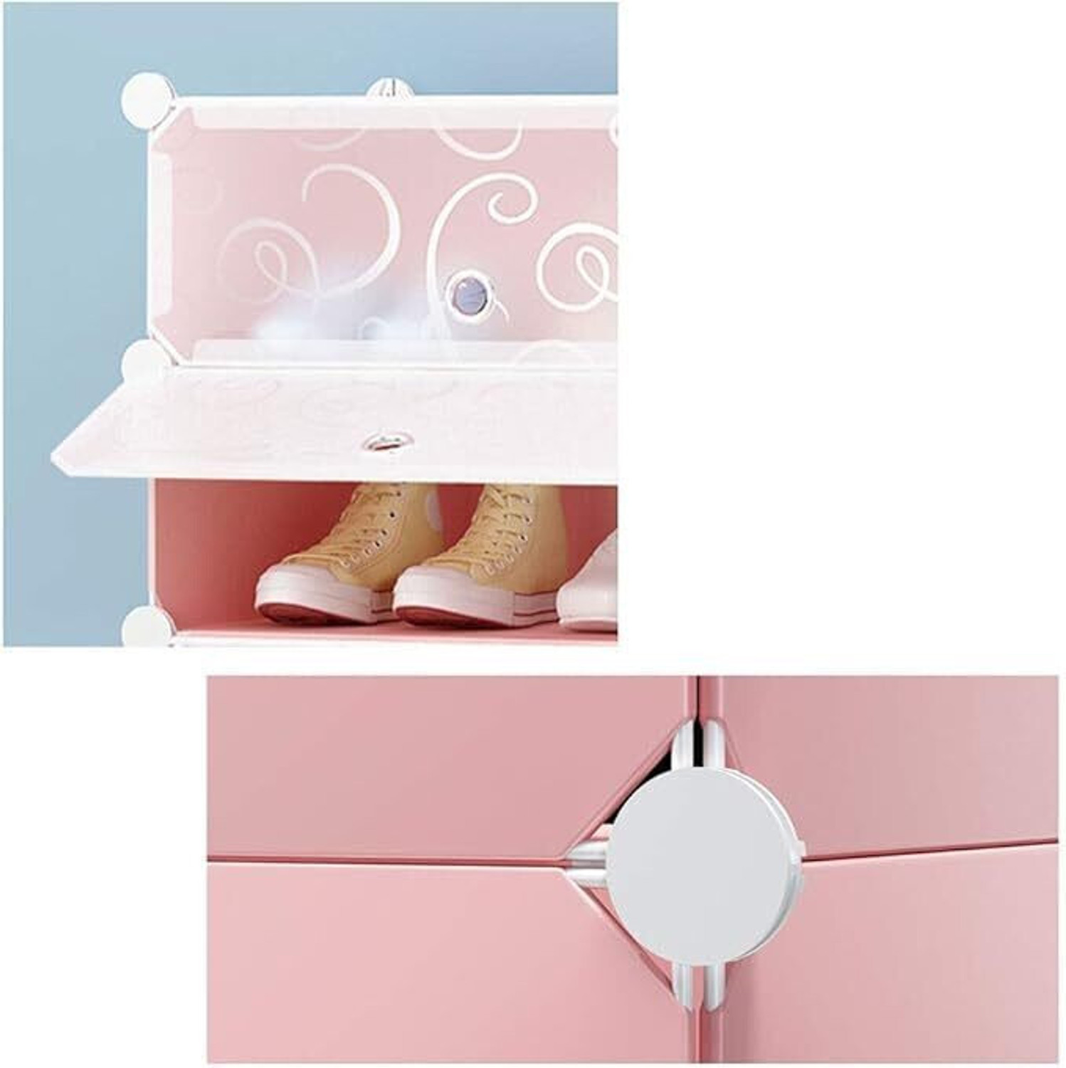 Image of ASSURE 12 Door 12 Shelf Plastic Metal Plastic Collapsible Shoe Stand Plastic Collapsible Shoe Stand