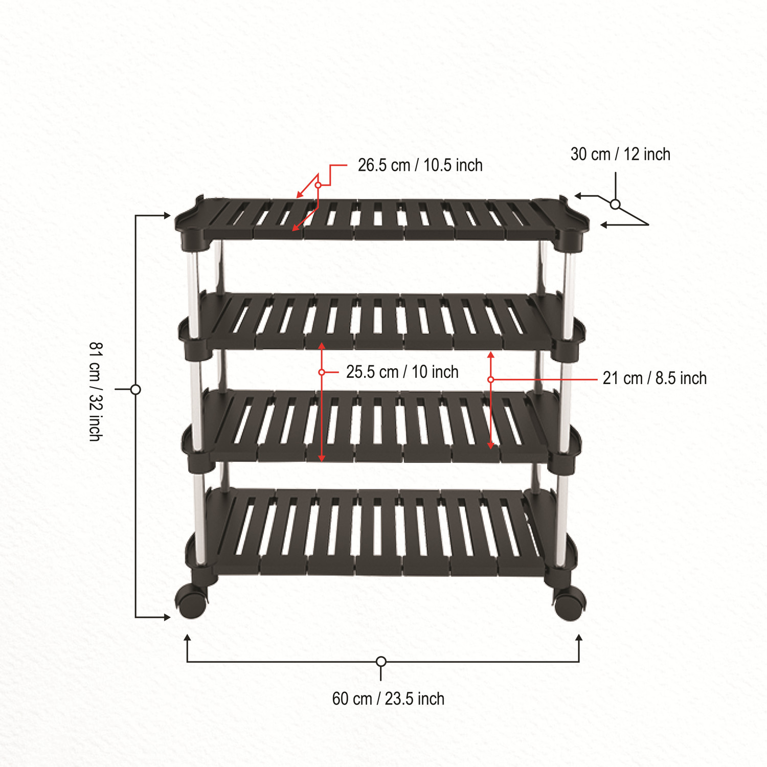 Image of TNT The Next Trend Super Smart Stackable and Durable, Easy to Assemble, Space Saving Rack Plastic Open Book Shelf