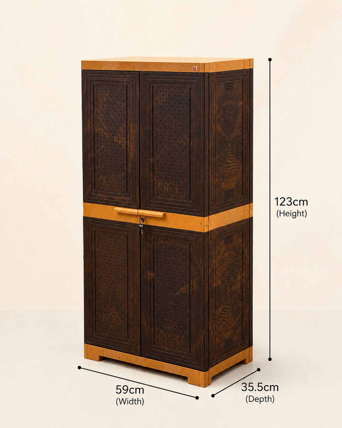 Image of ARLAVYA Next series| 1 Year Warranty | Wooden finish, Shoe organizer, shoe cupboard, Plastic Shoe Rack
