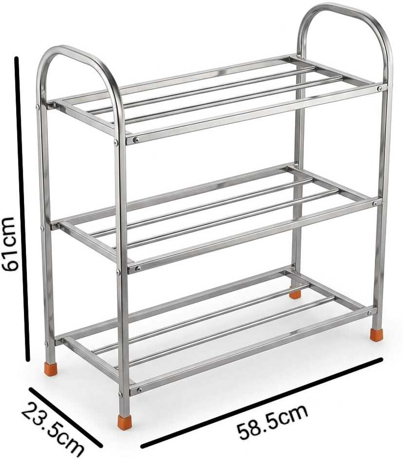 Image of Clove Crafts Multipurpose Stainless Steel Kitchen rack| Shoe rack Wall mounted Metal Shoe Stand