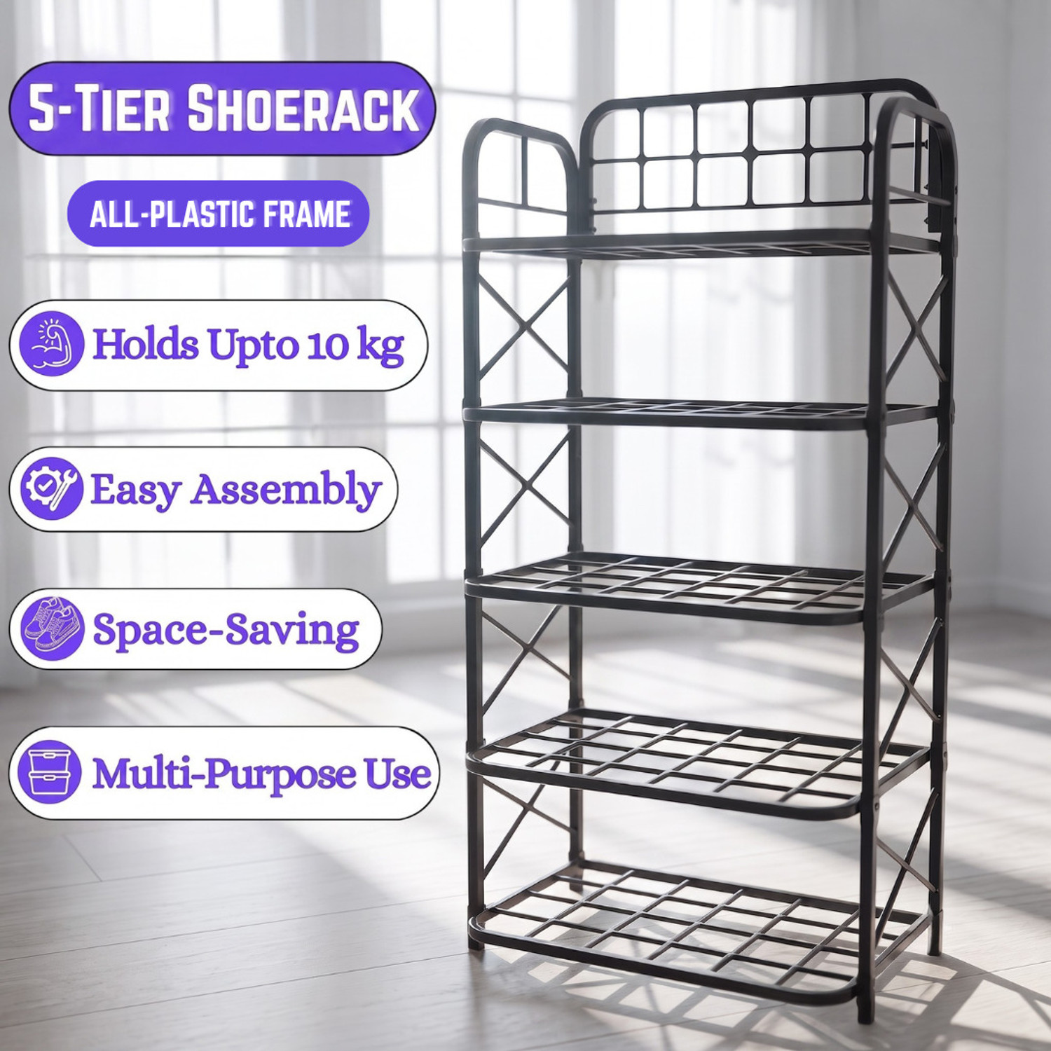 Image of CampEss 5-Layer Plastic Shoe Stand