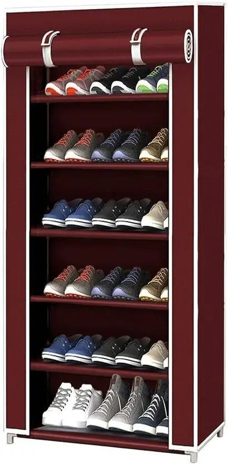 Image of Shoefy Multipurpose shoe rack /Wardrobe Heavy Material PVC Plastic Pipes with cover Plastic Shoe Stand